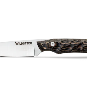 Wildsteer TROLL Toxifié – Manche Pakkawood Marron | Couteau Compact Outdoor 14C28N