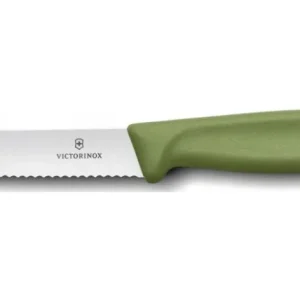 Victorinox Swiss Classic 6.7834.E575 – Couteau tomate 11 cm - Couleur vert olive